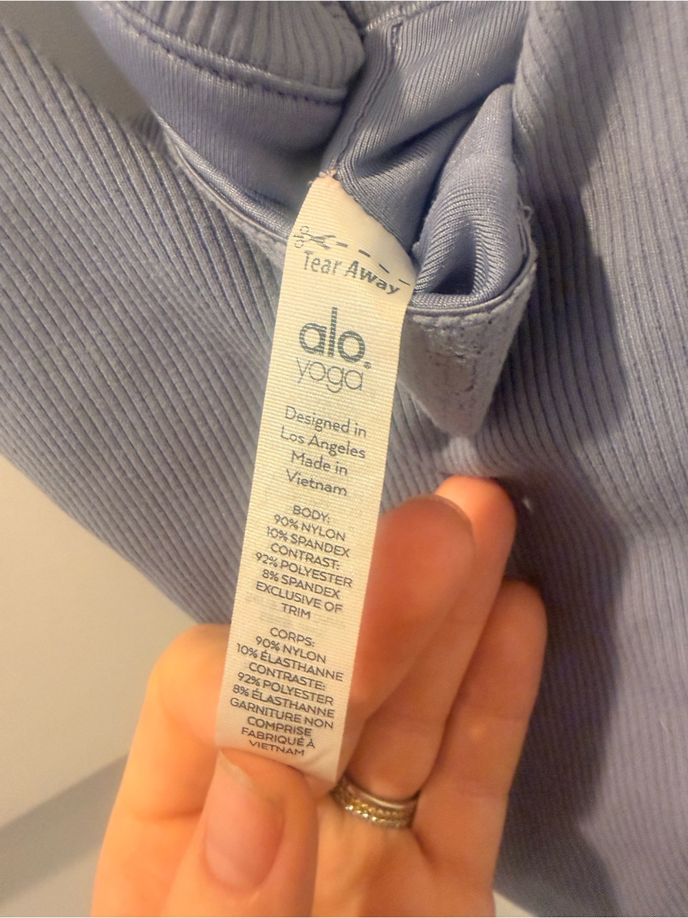 Alo V-Neck Ribbed Tank Top - Picture 3 of 3